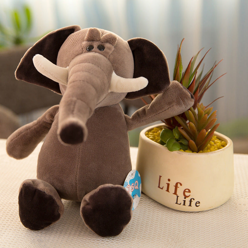 Peluche animaux de la jungle 25 cm – Lion, girafe, éléphant, singe, chien ou tigre, cadeau d'anniversaire idéal