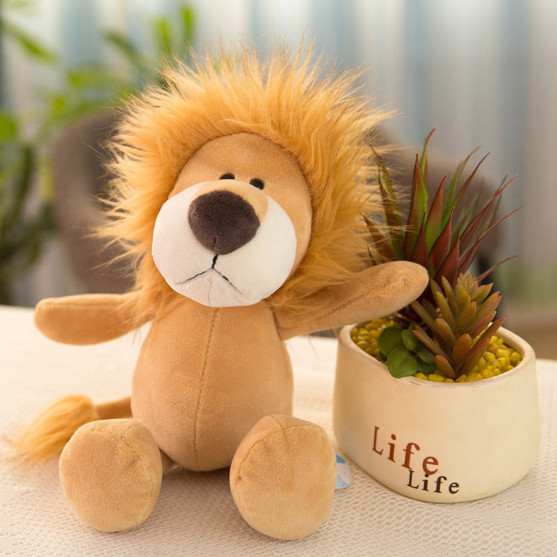 Peluche animaux de la jungle 25 cm – Lion, girafe, éléphant, singe, chien ou tigre, cadeau d'anniversaire idéal