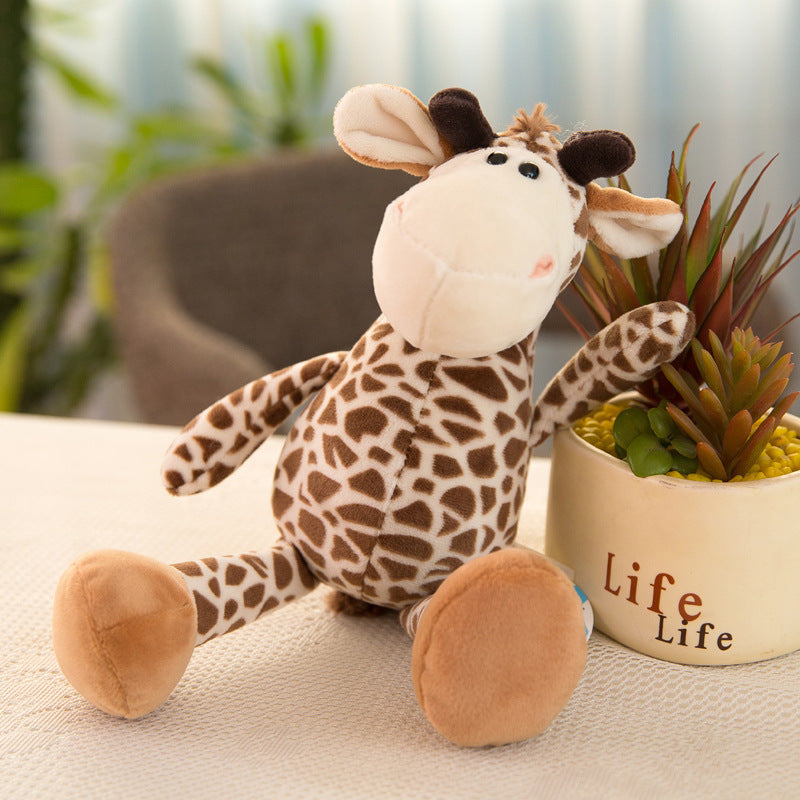 Peluche animaux de la jungle 25 cm – Lion, girafe, éléphant, singe, chien ou tigre, cadeau d'anniversaire idéal
