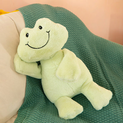 Peluche grenouille souriante – Doudou moelleux pour le sommeil et les câlins