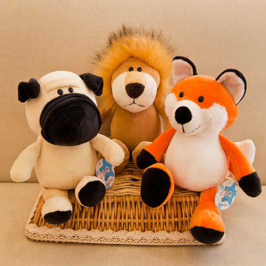 Peluche animaux de la jungle 25 cm – Lion, girafe, éléphant, singe, chien ou tigre, cadeau d'anniversaire idéal