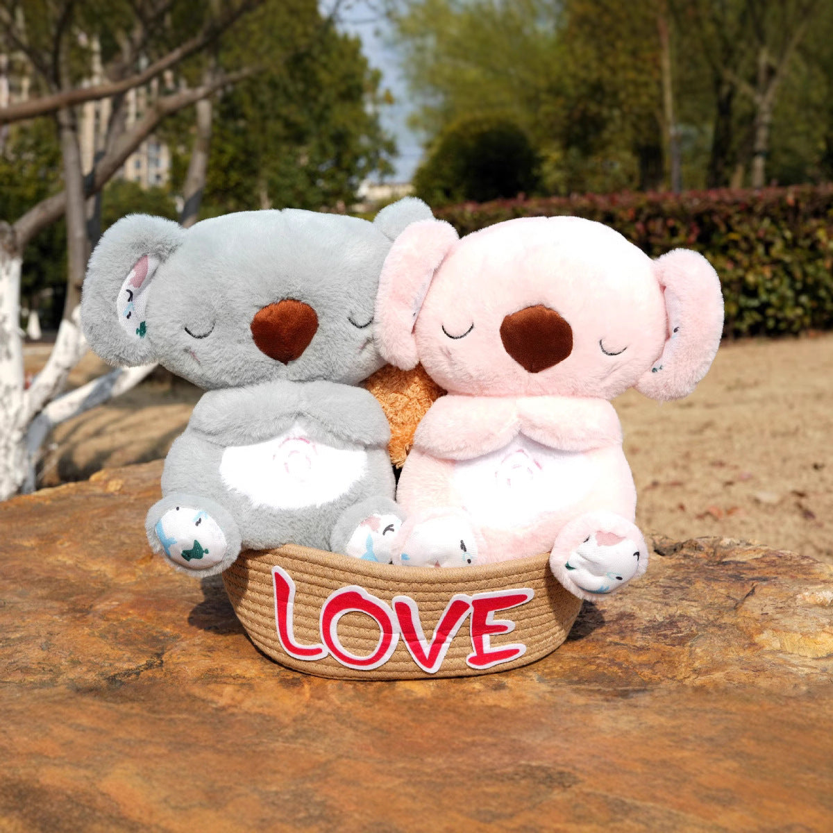 Peluche koala musical et lumineux – 25 cm, respiration apaisante et berceuses pour bébé