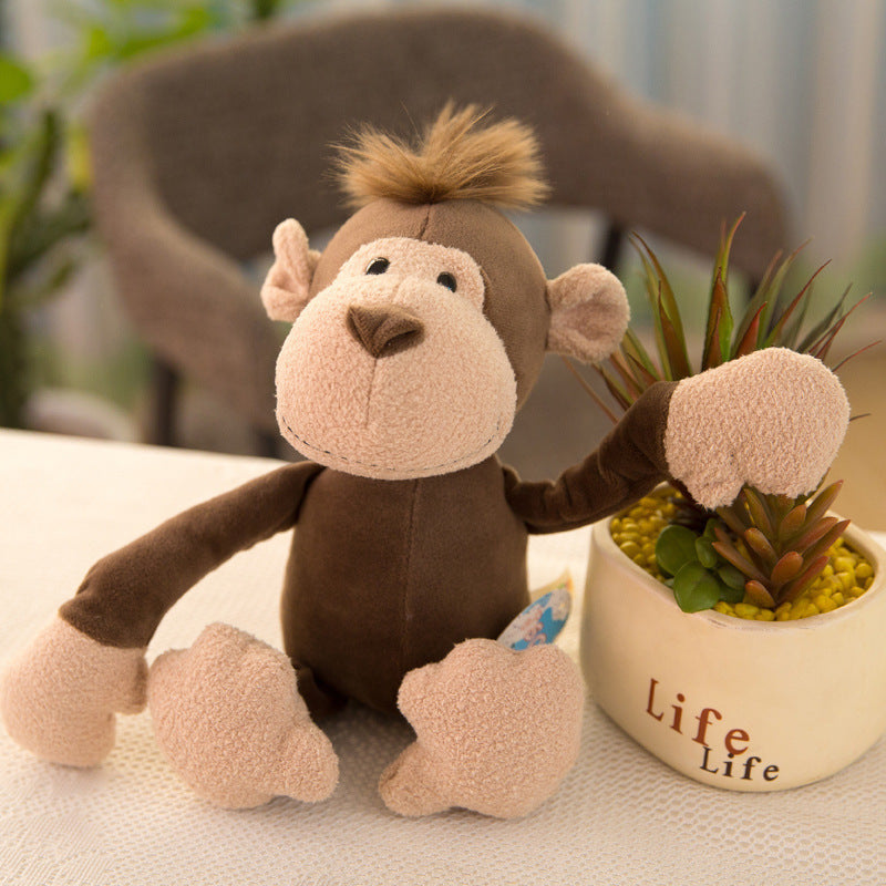 Peluche animaux de la jungle 25 cm – Lion, girafe, éléphant, singe, chien ou tigre, cadeau d'anniversaire idéal