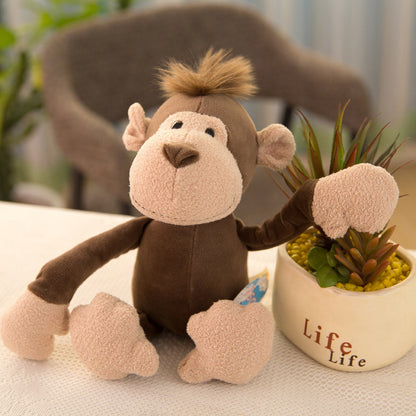 Peluche animaux de la jungle 25 cm – Lion, girafe, éléphant, singe, chien ou tigre, cadeau d'anniversaire idéal
