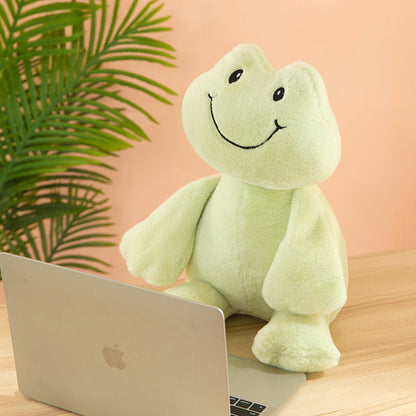 Peluche grenouille souriante – Doudou moelleux pour le sommeil et les câlins