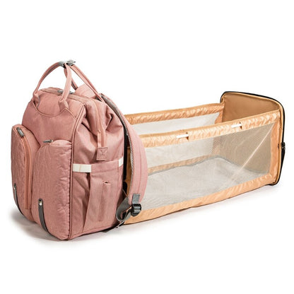 Sac à langer avec lit pliable et matelas – Grande capacité, confortable et complet pour les sorties