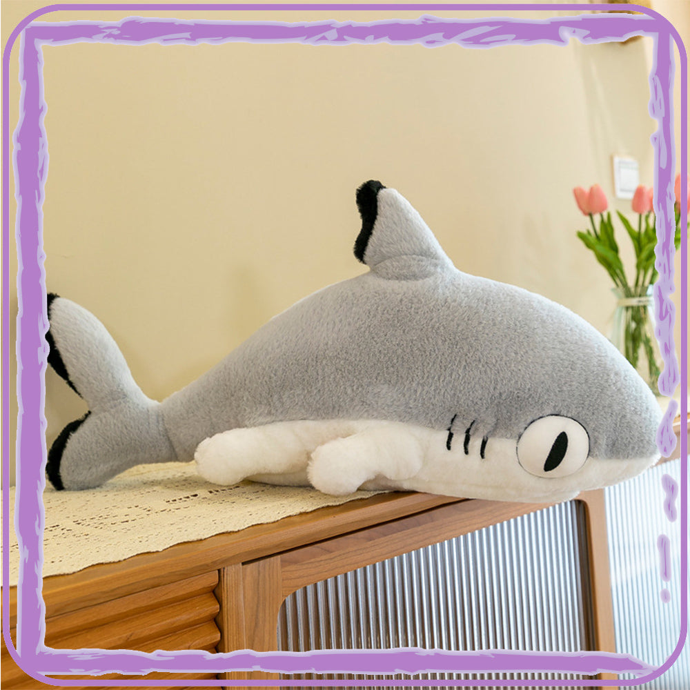 Peluche bébé géante en forme de chat-requin, douce et originale pour les câlins